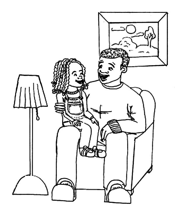 600x725 Curly Girl Best Dad Coloring Pages Best Place To Color