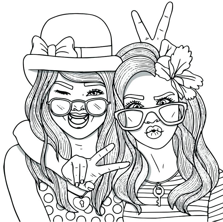 736x733 Amazing Coloring Pages For Best Friends Forever Coloring Pages