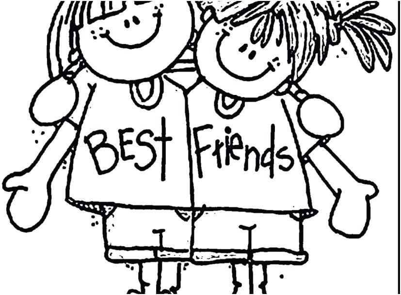 827x609 Best Friend Coloring Page Footage Friendship Coloring Pages Very