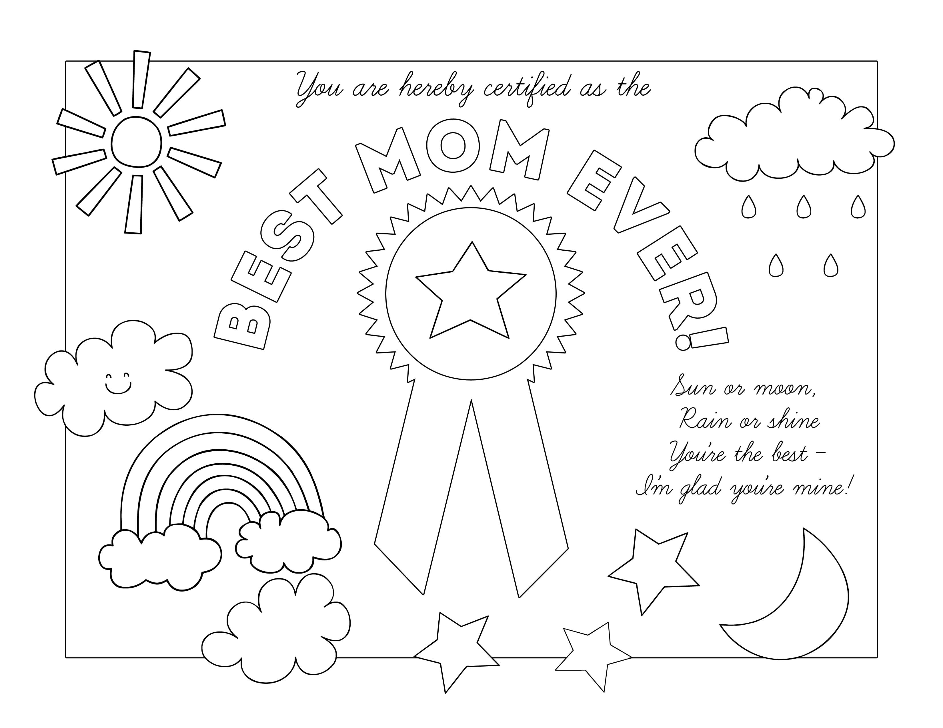 3300x2550 Mothers Day Coloring Pages