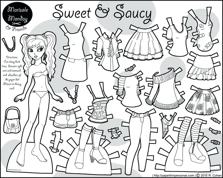 736x588 173 Best Paper Dolls To Color Images On Origami Paper
