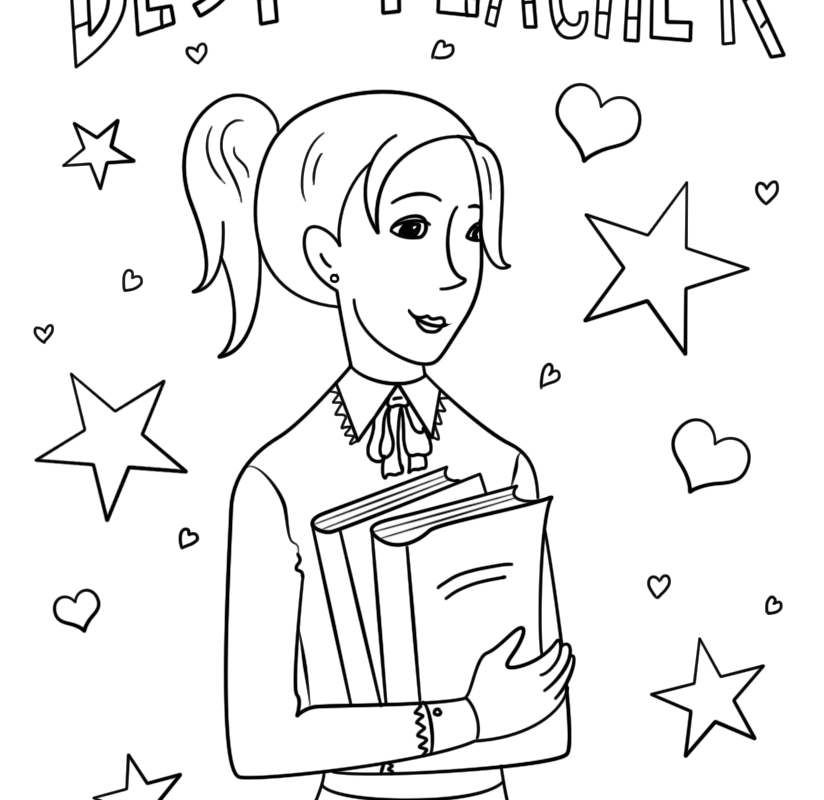 824x800 Teacher Coloring Pages For Kids To Download And Printout Printable