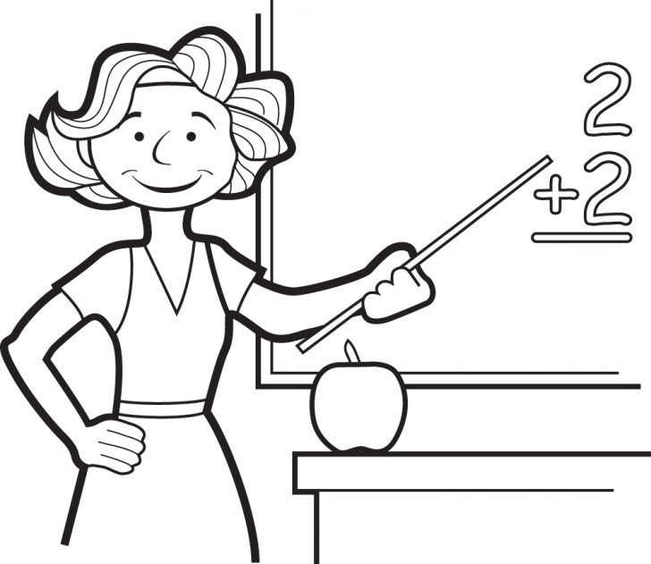 728x631 The Best Teacher Coloring Pages For Kids Bleupnr