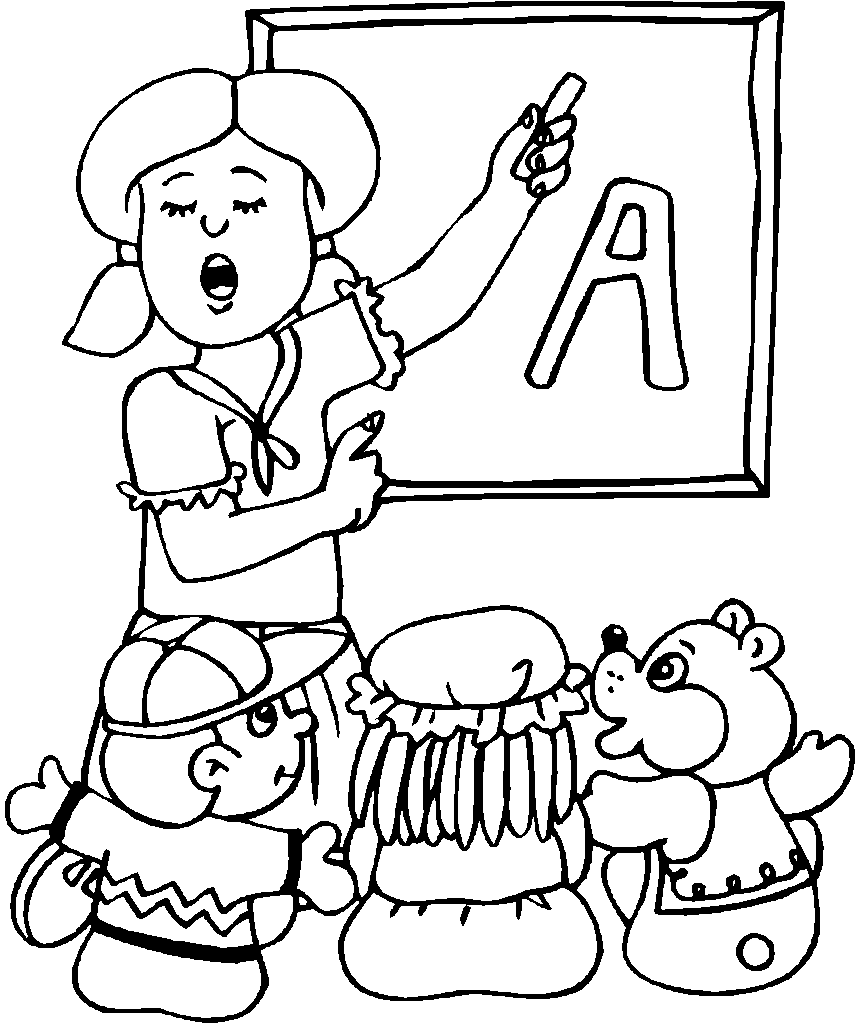 862x1024 Teacher Coloring Pages