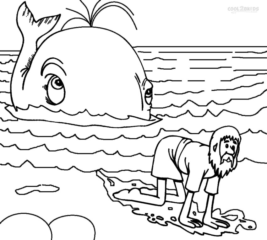 850x765 Jonah Bible Coloring Pages Printable Jonah And The Whale Coloring