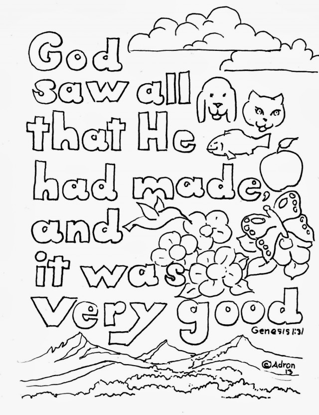 640x832 Bible Coloring Pages For Kids With Verses