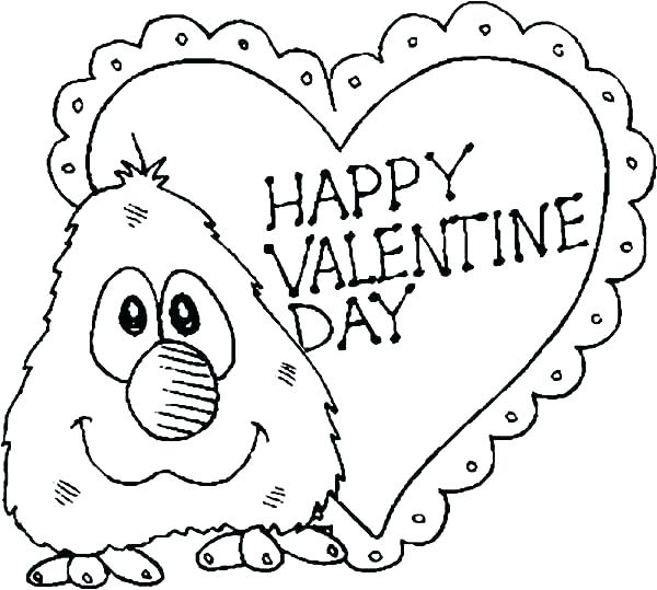 600x539 Printable Valentines To Color Valentines Day Printable Coloring
