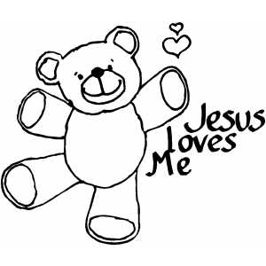 300x300 Jesus Loves Me Coloring Page