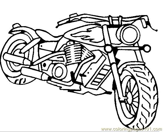 570x464 Bikes Coloring Pages
