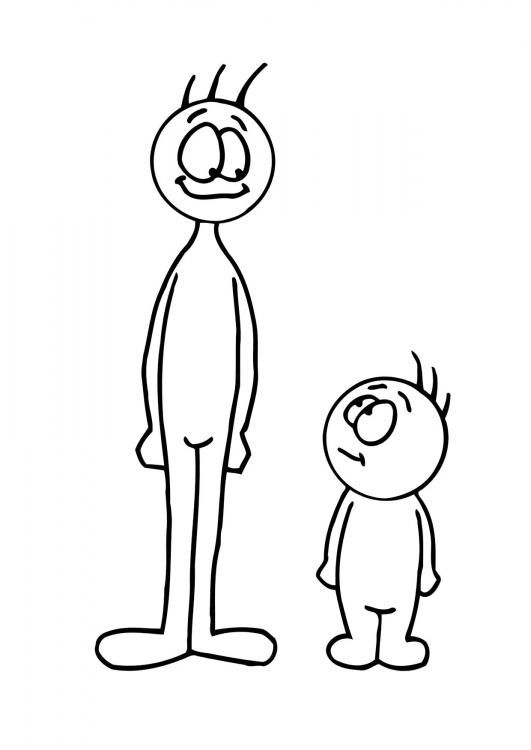 Big And Little Coloring Pages