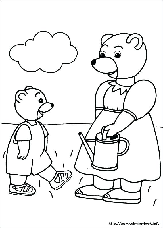 567x794 Big Bear Protects Little Coloring Page Free Printable In Pages