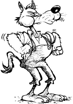 246x350 Three Little Pigs Big Bad Wolf Cartoon