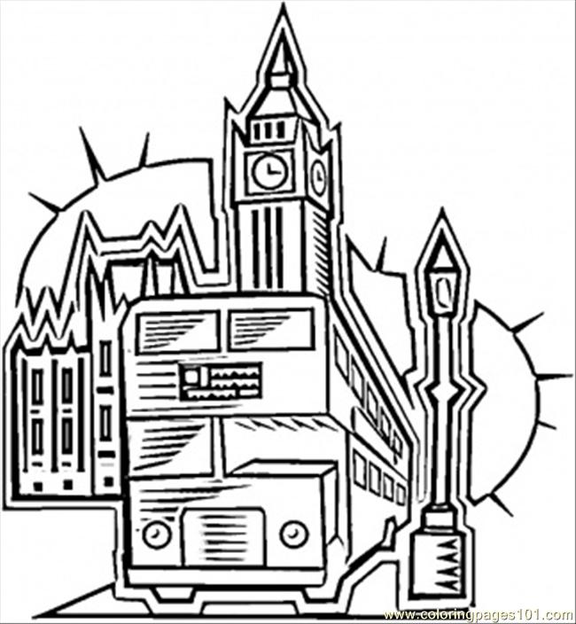 650x704 In London Coloring Page