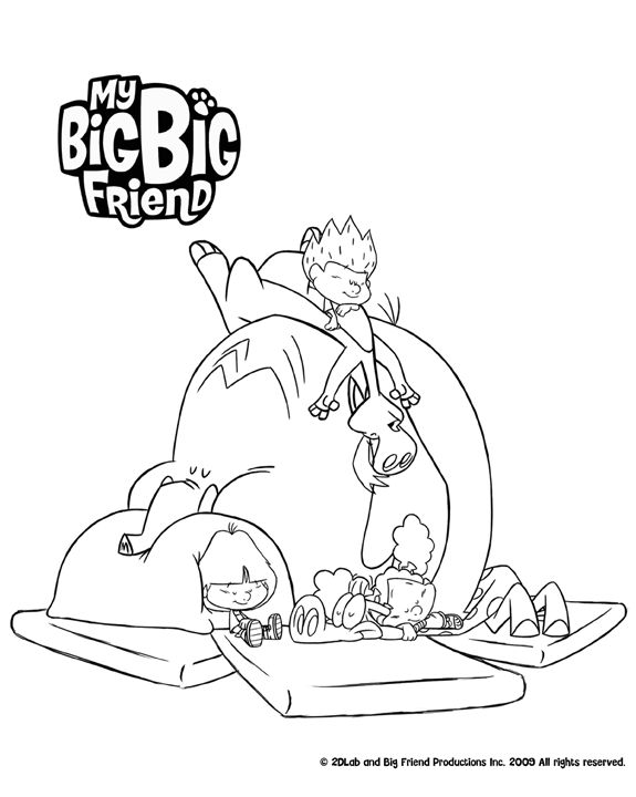575x720 Big Big Friend Coloring Pages 23 Best My Big Big Friend Images