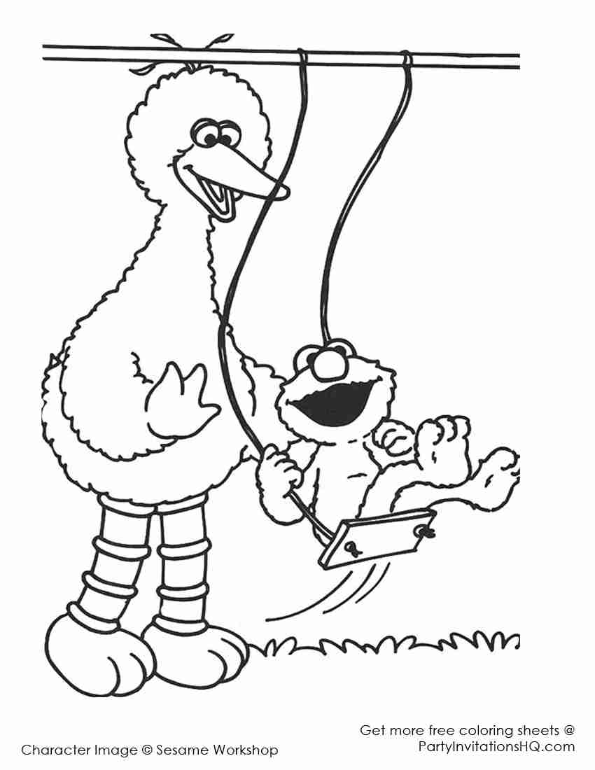 850x1100 Big Bird Coloring Pages To Sweet Draw Page Printable Lively
