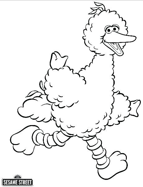 460x601 Big Bird Coloring Page Big Bird Coloring Pages Printable Free Big