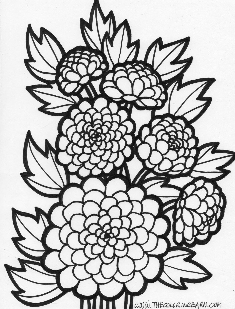1000x1312 Flowers Coloring Pages