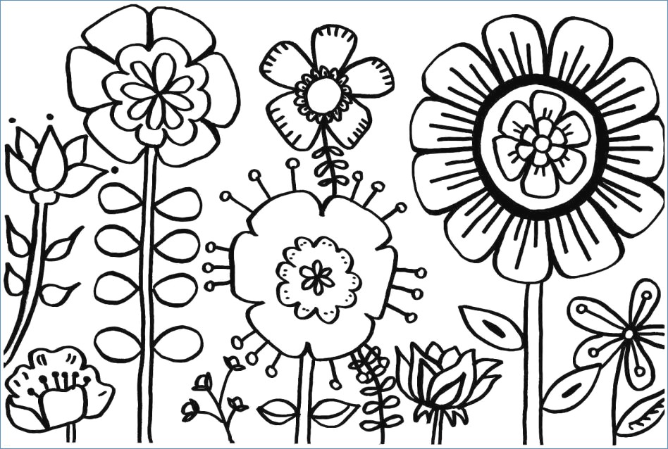 948x638 Big Flower Coloring Pages