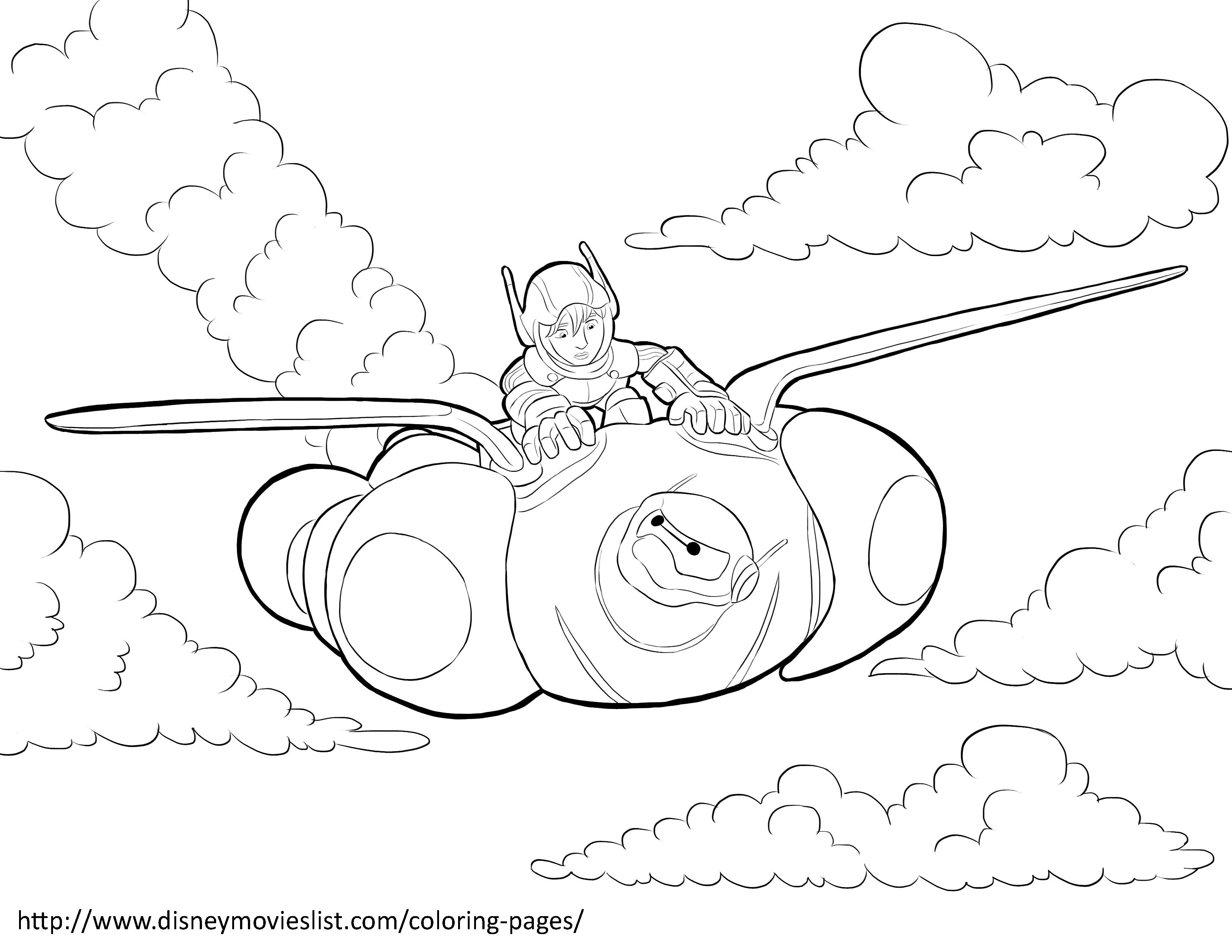 3300x2550 Disney's Big Hero 6hiro And Baymax Flying Coloring Page Big Hero