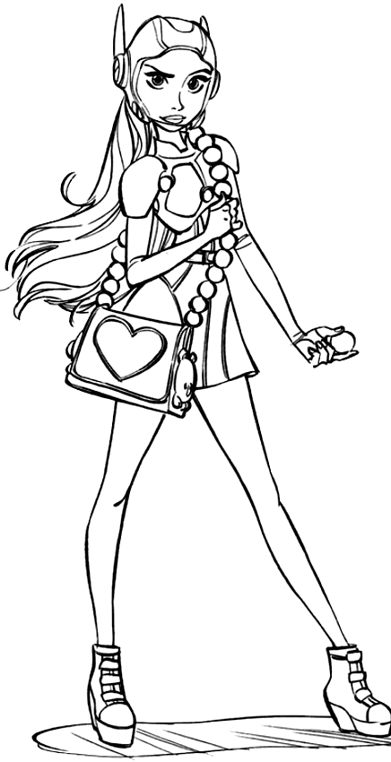 436x850 Drawing Honey Lemon (Big Hero 6) Coloring Page