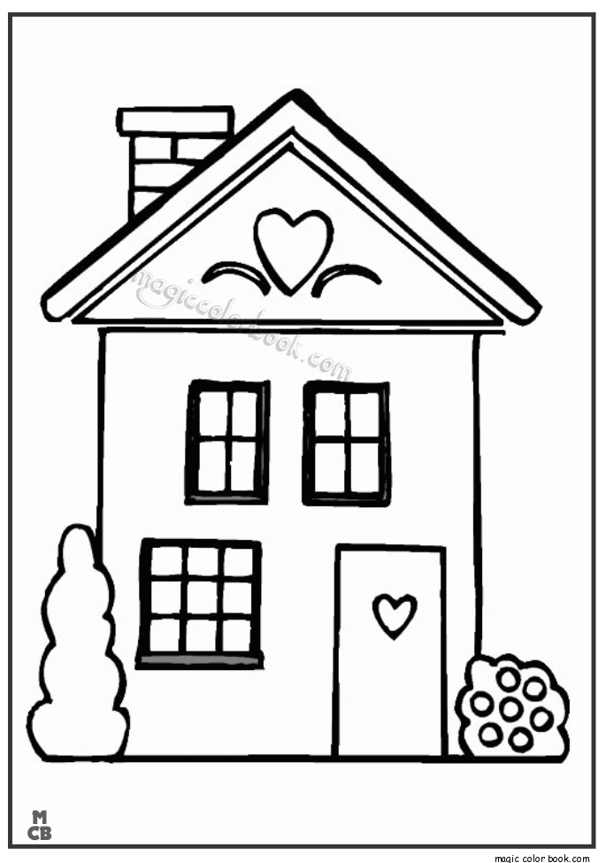 685x975 Big House Cartoon Printable Coloring Pages