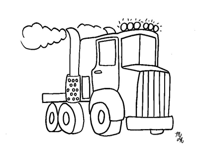 400x322 Mack Big Rig Coloring Pages Truck Page Crayon Action