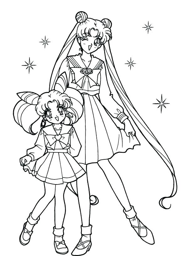 618x816 Big Sister Coloring Pages Sailor Moon With Sister Coloring Pages