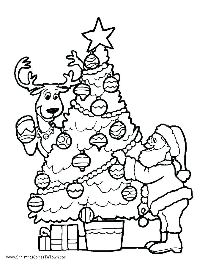 690x900 Christmas Tree Printable Coloring Page Christmas Tree Ornaments