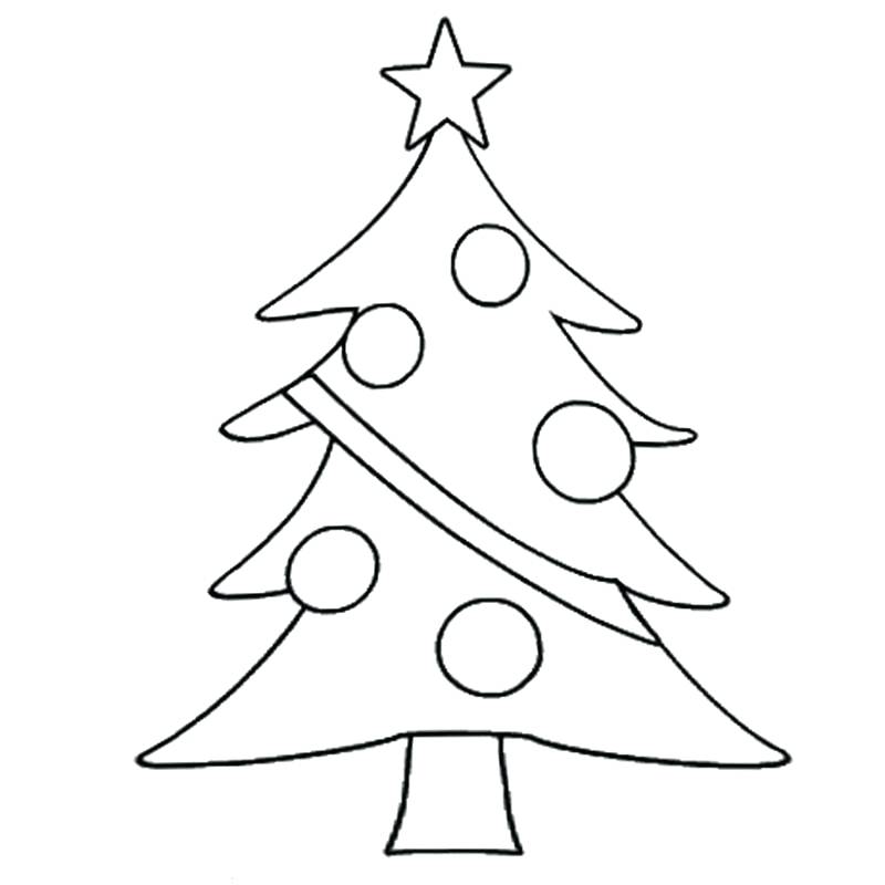 800x800 Christmas Tree Coloring Pages For Preschoolers Printable Tree