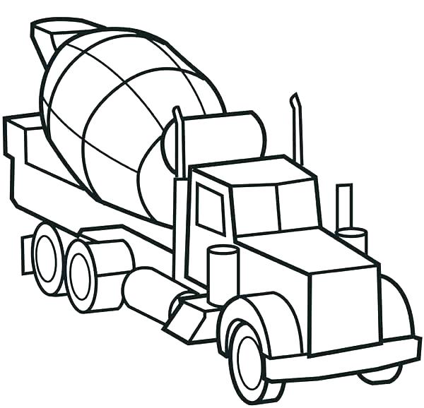 600x578 Big Truck Coloring Pages Semi Truck Coloring Page Captain Monster