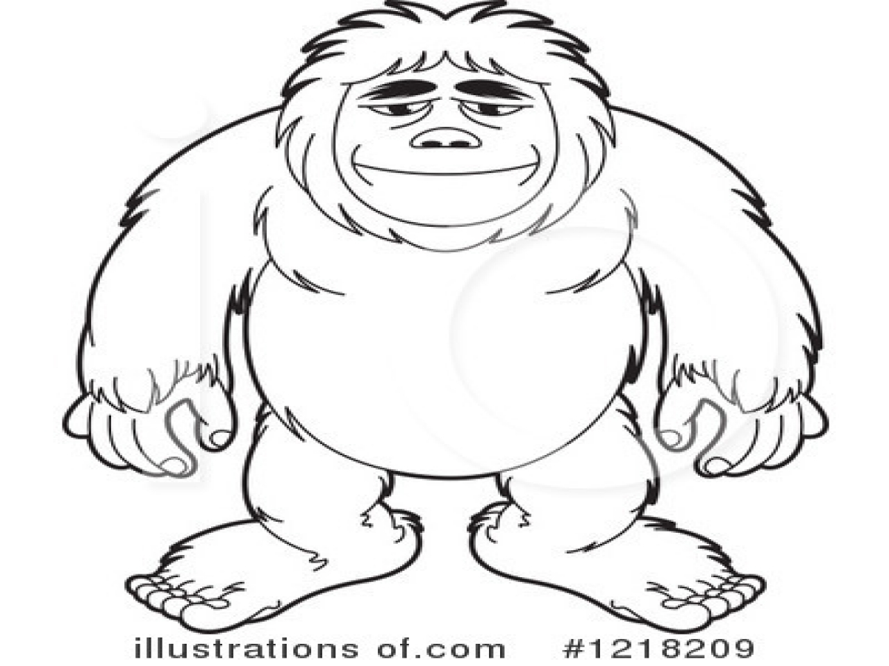 1280x960 Full Bigfoot Coloring Page 7278
