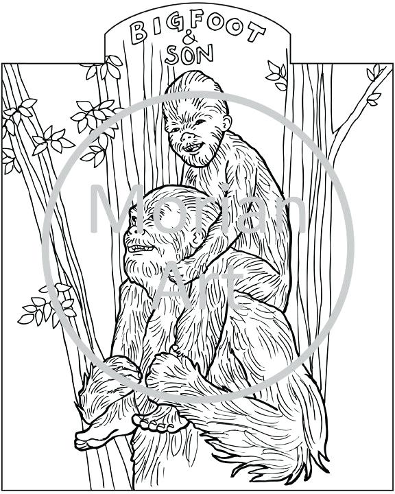 576x720 Bigfoot Coloring Pages Back To Post Printable Bigfoot Coloring