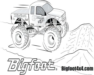400x322 Bigfoot Monster Truck Coloring Pages