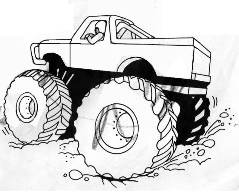800x656 Free Printable Monster Truck Coloring Pages For Kids Bigfoot