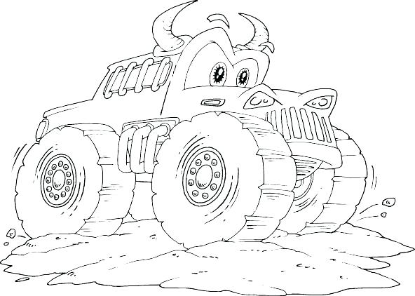 592x422 Bigfoot Coloring Pages Monster Truck Coloring Pictures And Monster