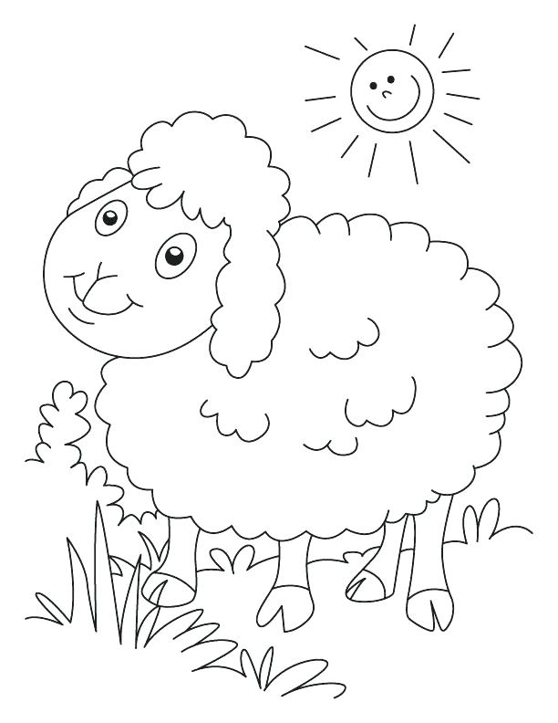 612x792 Sheep Coloring Page