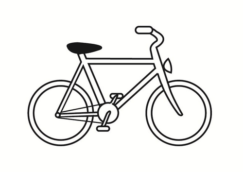 500x354 Free Bicycle Coloring Pages