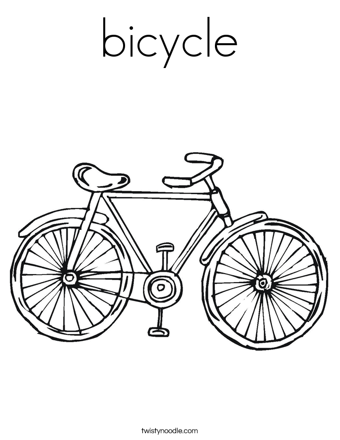 685x886 Bicycle Coloring Page