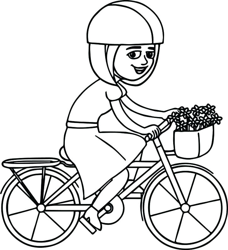 728x799 Bicycle Coloring Pages Bicycle Coloring Pages Interesting Dirt