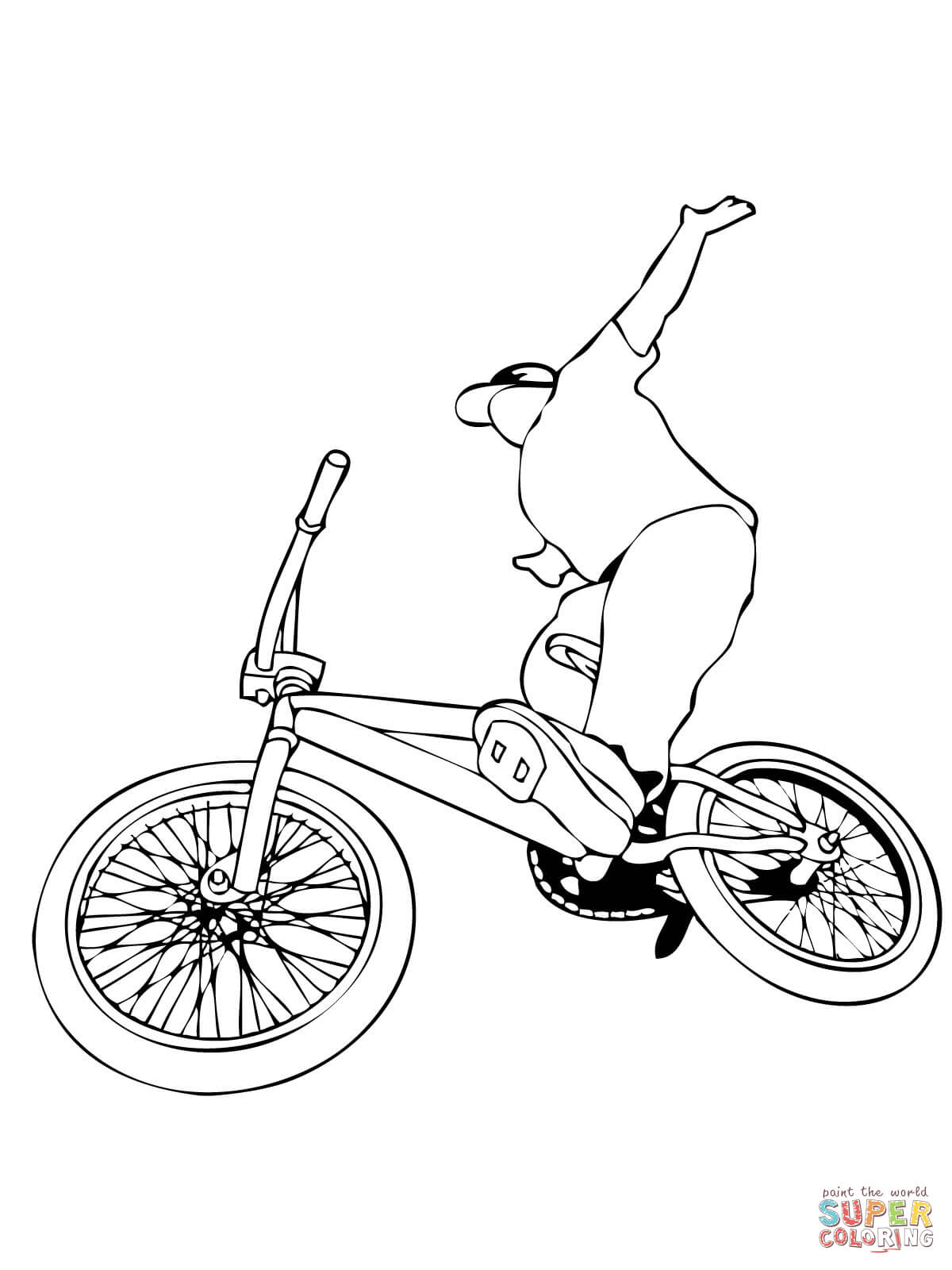 1200x1600 Color Bmx W Superheroes Spiderman Coloring Pages For Toddler Bike