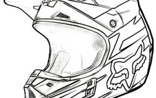 320x200 Coloring Page Dirt Bike Helmet Drawing Board Weekly