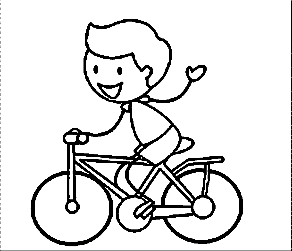 Bike Riding Coloring Pages