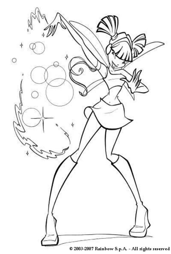 572x850 Musa Wearing Swimsuit Coloring Pages