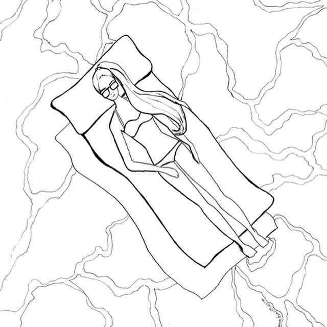 640x640 Bikini Girl Coloring Book Page. For Instant Download Go To Etsy