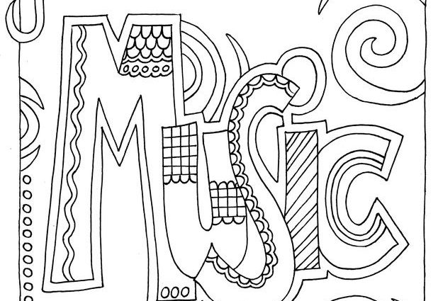 618x425 Doodle Art Alley School Subject Coloring Pages Binder Cover Music