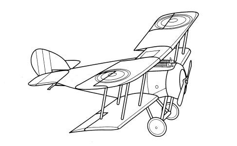 487x300 Biplane Coloring Page Biplanes Airplanes