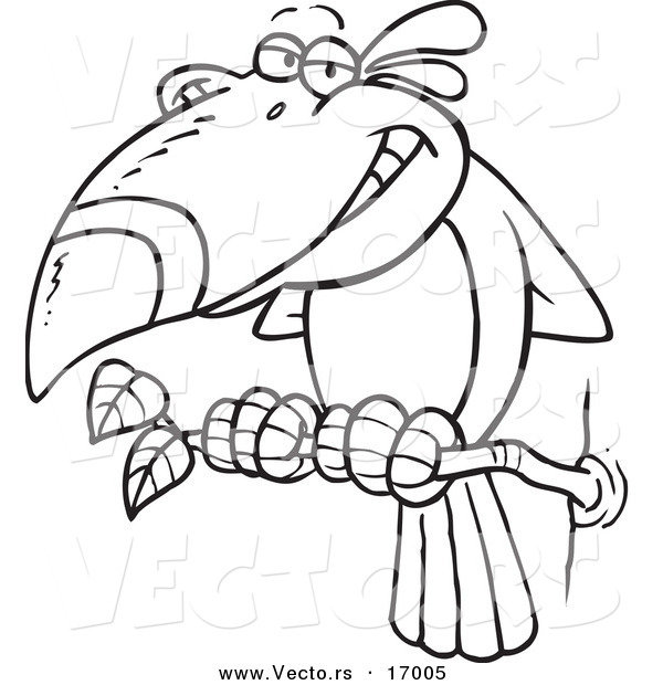 600x620 Vector Of A Cartoon Toucan Bird