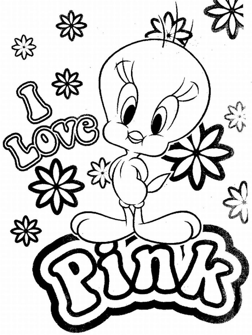 871x1159 Coloring Pages Tweety Bird Coloring Pages For Kids. Bird Tweety