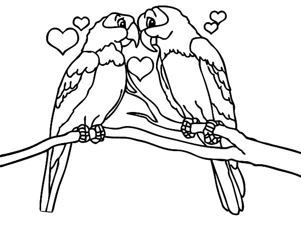 600x448 Love Is All Around Birds Coloring Pages Batch Within Inspirations