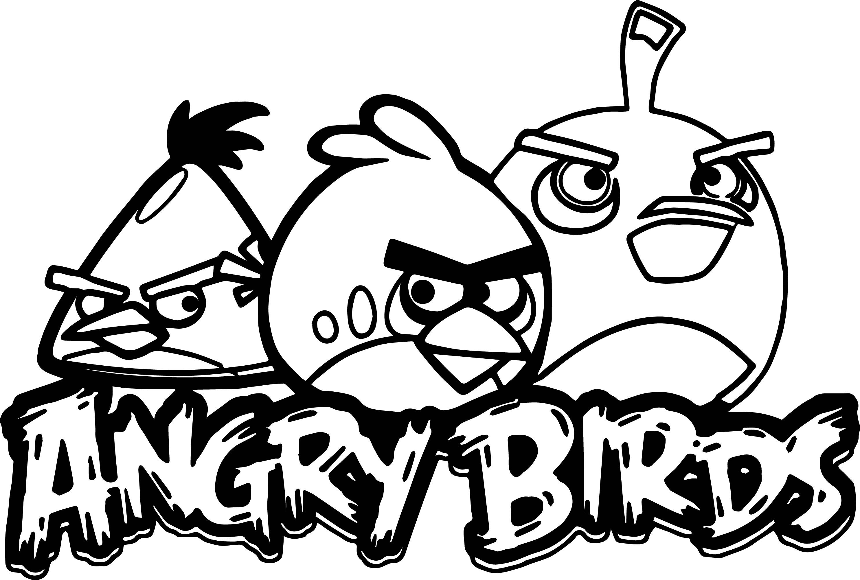2972x2005 Best Angry Birds Coloring Pages For Kids Free 2668 Printable